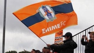 愛媛Lのラッピングバスが完成！側面にはたま媛ちゃんやエンブレムが大々的にデザイン