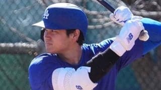 大谷翔平、実戦打撃は見逃し三振　ファン最多2200人熱視線…週明けOP戦出場へ準備着々