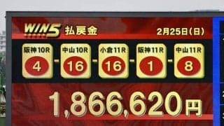 WIN5は180万円超の払戻し…中山記念はマテンロウスカイが抜け出す
