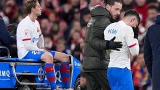 バルセロナがアスレティック戦で負傷交代のデ・ヨングとペドリの離脱を発表…