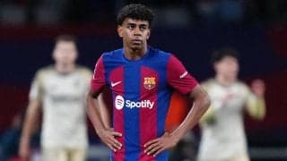 2試合連続ベンチスタートのヤマルはヒザに違和感… CLナポリ戦の出場も微妙