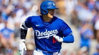 大谷翔平、第1打席に2試合ぶり安打　好走塁に拍手喝采…山本由伸の先発試合で快音