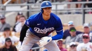 “瞬間移動”の大谷翔平が「速すぎ」　左飛で二進…長い足生かし「素晴らしいフォーム」