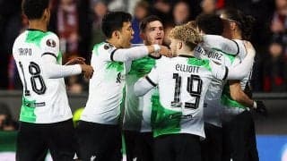 遠藤航フル出場のリバプールが善戦チェコ王者に格の違い見せつける5発先勝！　サラーも復帰で週末シティ戦へ弾み【EL】