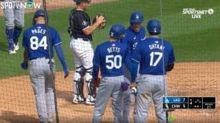 この3人は反則だろ！「大谷歩かせたらヤバい」「極悪打線」“最強MVPトリオ” ベッツ・大谷翔平・フリーマンが同時ホームインする衝撃の瞬間　大正義ドジャースの上位打線が異次元すぎる