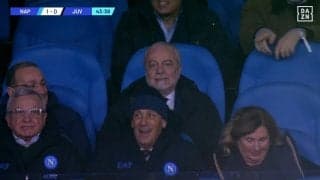 ナポリ名物会長が超ノリノリでSNSザワつく！「跳ばない奴はユベンティーノ」のチャントに乗って飛び跳ねる一部始終…「最高や」「品がない」と両クラブのファンは賛否両論