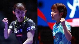 早田ひな、平野美宇との“みうひな対決”制するか　パリ五輪代表が激突、2022年にはダブルス結成で二冠獲得【WTTシンガポールスマッシュ】
