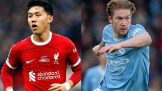 遠藤航はデ・ブライネを抑えられるか？　リバプール対マンC決戦で注目の「4つの重要な戦い」を英メディアが考察