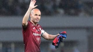 ヴィッセル神戸の要素もデザイン！キャリア通算1000試合出場のイニエスタが自身のキャリアを表現した特別なユニフォームを披露