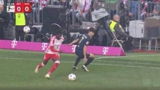 抜かれた相手は思わず絶叫！「これはイラつく」「ウザいw」 完璧すぎる“股抜きドリブル”が炸裂した瞬間　“爆速王”のスピードだけじゃない圧巻テクニック