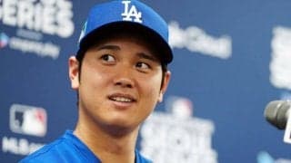 笑い止まらぬ大谷翔平…韓国記者にツッコミ「英語かい」　困惑の一幕が「コントかな？」