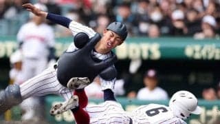 顔面付近死球のアクシデント　阿南光・井坂に臨時代走　センバツ