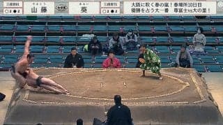 小兵力士、体重2倍の巨体を「割合0.1％」の“珍手”で撃破 一瞬の妙技にセンスが光る