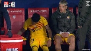 放送禁止レベルの衝撃映像が流れてしまう… 交代にブチギレ！不満爆発でベンチをボコボコにぶん殴る瞬間　放出候補に名前が挙がるバルサFWがイラついた？