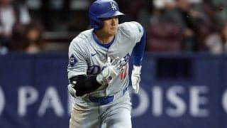 大谷翔平、開幕戦でマルチ安打　爆速右前打＆左安打で移籍後初打点…真美子夫人も笑顔