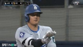 速すぎだろ…大谷翔平の快足に「守備の名手」が驚いた表情 カメラが捉えた“併殺崩れ”のワンシーン
