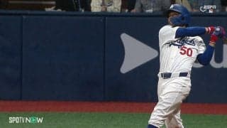 動きの全てがかっこいい！ベッツ、確信の特大アーチに球場騒然「確信歩きかっこよすぎる」「マジで優秀すぎワロタ」ドヤ顔までMVP級