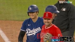 「ただの人格者」「聖人すぎるだろ」 大谷翔平があわや顔面死球後でも元チームメイトと爆笑する“ほっこりシーン”にファン騒然