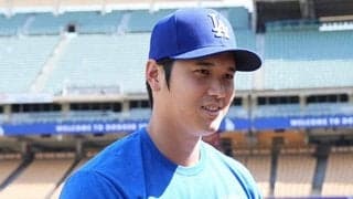 大谷翔平の「表情が優しい」　ド軍本拠地で再会…ハム時代の同僚が「会いに行ってる」