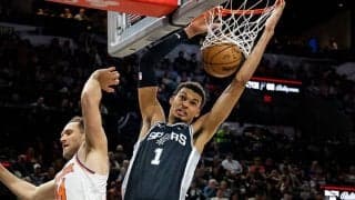 ウェンバンヤマが記録的ダブルダブル…40得点20リバウンド以上を挙げたシャック以来初の新人に