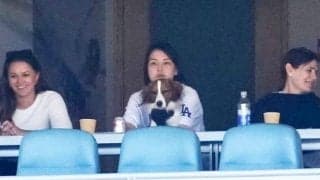 ついに公の場に…真美子夫人と“ご主人様”応援　VIP待遇のデコピン、米人気も急上昇？