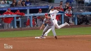 大谷翔平の俊足＆長～い足でも敵わない！？ショートの豪速球での併殺に実況・解説が大盛り上がり「物凄いボールが一塁に行きました」