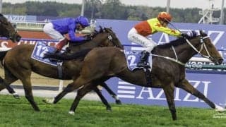 【アルクオーツスプリント】ジャスパークローネは一頭大外を進み着外…香港カリフォルニアスパングルが抜け出す