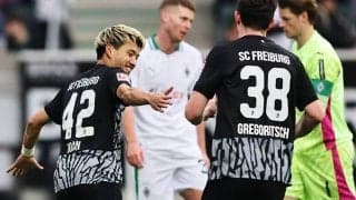 堂安がダメ押しの3点目、板倉との日本人対決を制す【ブンデスリーガ】