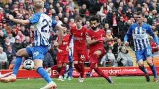 サラー逆転弾でブライトンとの接戦制したリバプールが暫定首位に！　フル出場の遠藤航は抜群の安定感【プレミアリーグ】