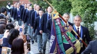 センバツ初Vの健大高崎が凱旋　箱山主将「夏も甲子園に戻る」