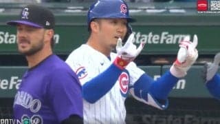 球場騒然！ カブス・鈴木誠也、“ヤバすぎる姿”が話題に　テンションが高すぎるパフォーマンスにファン騒然 「めっちゃ楽しそう」「人気あるの分かるわ」