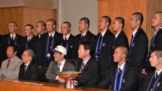 センバツ優勝の健大高崎に県民栄誉賞　「歴史に残る快挙を達成」