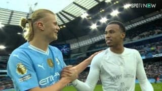 「素敵な映像」ハーランドとガブリエウが口喧嘩→ペップが仲裁→笑顔でハグの一部始終「最後が仲直り気持ちいい」「最大のハイライト」などファンほっこり