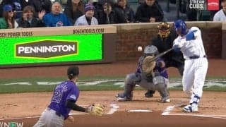 「トラウトっぽい」「ゴリラよりキングコング」巨大化したカブス・鈴木誠也が第1号アーチ “怪力”でボールを叩き潰した瞬間　超低空“高速弾丸ライナー”にファン騒然　