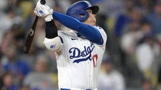 大谷翔平、衝撃の1号…131メートルの特大弾　本拠地騒然、“自身最遅”41打席目で移籍後初アーチ