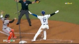 大谷翔平が特大弾の直前に見せた“驚異の俊足” 一塁から長躯ホームイン 「一塁がもう得点圏」「超特急」ファンも驚愕