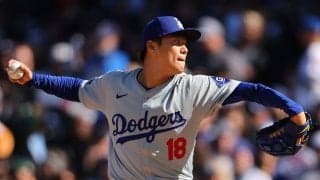 山本由伸、5回無失点でメジャー初勝利　2度の満塁ピンチも…自己最多8K奪三振ショー