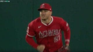 大谷翔平が抜けても戦い続ける…！ “兄貴”トラウト、フェンス激突のプレーがヤバすぎると話題に　体を張った“ジャンピングキャッチ”にファン騒然 「カッコ良すぎる」「トラ兄さすが」