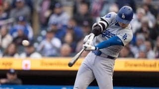 【MLB】大谷翔平、メジャートップ今季8本目の“183キロ”弾丸二塁打　現地実況「長打マシーンだ」