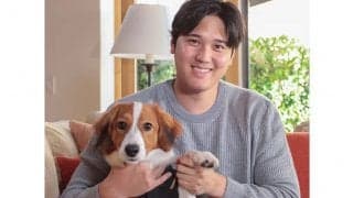 大谷翔平と一緒に“毎日登場”　本拠地でデコピンがチラリ「すっかり有名」