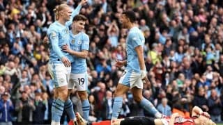 「流石に不運」「めちゃくちゃ痛そう」ハーランドのボレーが至近距離で顔面に…橋岡大樹が“痛い”OGが話題「かわいそう」