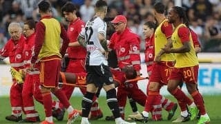 ウディネーゼvsローマが試合途中で中止に…ローマDFエンディカが胸の痛みを訴えて緊急搬送