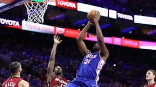 接戦を制したシクサーズが東7位の座を獲得…ヒートを下してプレーオフへ