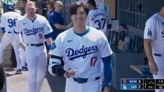 放送事故レベル！ 大谷翔平、特大アーチ後にベンチで見せた“表情”がヤバすぎると話題に　ファン騒然 「えっ？w」「さすがに反則でしょ」