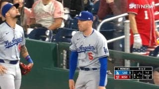 フリーマンが“ブチギレ”！ 投手がっかり→打者ガッツポーズ…全力プレーに面白リアクションが連鎖した“珍場面”