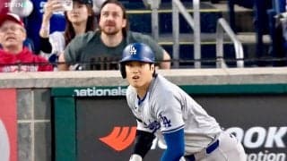 くそっ詰まったか！大谷翔平もHRを一瞬確信！？「惜しい」特大センターフライに“悔しさ”滲む…顔を歪めた瞬間
