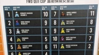 【香港・QE2世C枠順】日本からは3頭が挑む 3連覇狙う地元のロマンチックウォリアーは10番ゲート