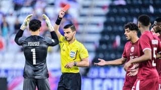 「足裏腹キックはあかんすよ…」U23日本代表FW細谷真大へのカタールGKの退場キック場面が議論呼ぶ……「飛び蹴り」がトレンド入りも、「たまたまでは」「かわいそう」の声も