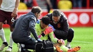 フォレスト戦負傷交代の守護神エデルソンに重傷の可能性…肩を固定しスタジアムを後に