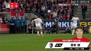 「危ねえだろ！」「膝の皿か？」日本代表・堂安律、相手DFとの交錯で左膝を強打しあわや大怪我の危険シーン アフター気味に突っ込まれて転倒悶絶の瞬間「これは痛い」